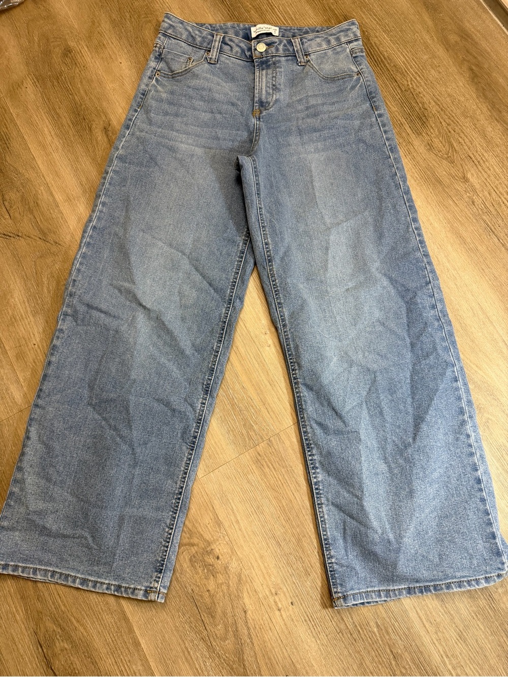 Vanilla Star Wide Leg Jeans Women’s W26 Size 3 Light Wash 010